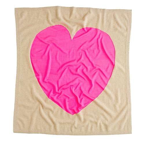 J.Crew Heart Me Cashmere Blanket