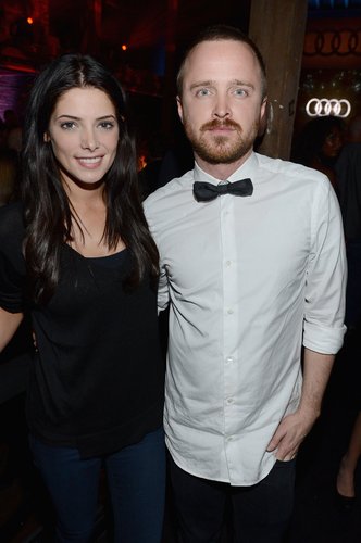 Aaron Paul linked up Ashley Greene at the Audi party in New Orleans.
Aaron Paul linked up Ashley Greene at the Audi party in New Orleans.