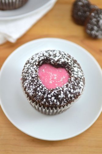Chocolate Heart Cupcakes for Valentine's Day!