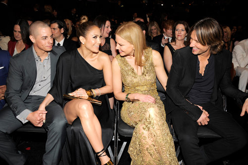 Casper Smart and Jennifer Lopez chatted in their seats with Nicole Kidman and Keith Urban.
Casper Smart and Jennifer Lopez chatted in their seats with Nicole Kidman and Keith Urban.