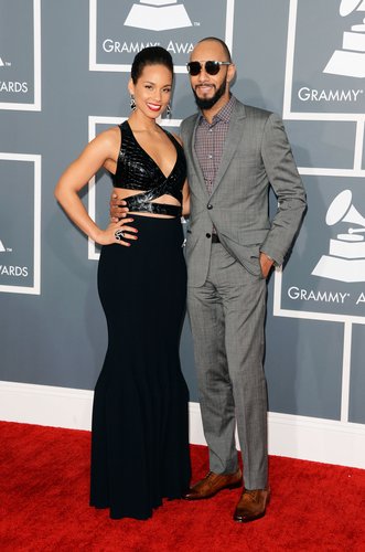 Alicia Keys hit the red carpet with husband Swizz Beatz for the Grammys.
Alicia Keys hit the red carpet with husband Swizz Beatz for the Grammys.