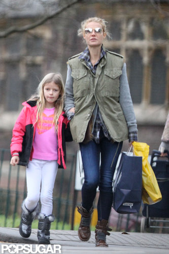 Gwyneth Paltrow held hands with her daughter, Apple, on a walk.
Gwyneth Paltrow held hands with her daughter, Apple, on a walk.