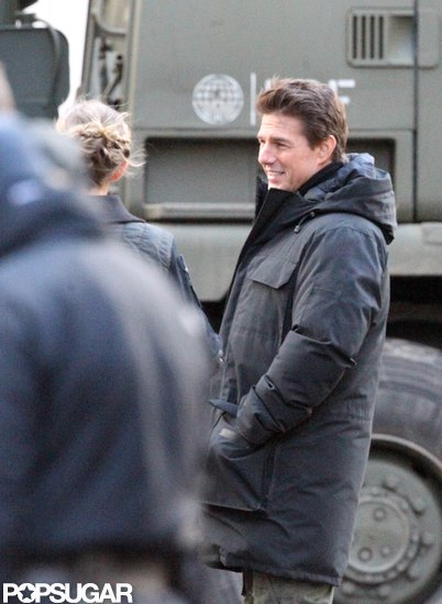 Tom Cruise smiled on the set of All You Need Is Kill in London.
Tom Cruise smiled on the set of All You Need Is Kill in London.