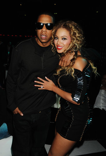 Jay Z and Beyoncé stayed close during the MTV Europe Music Awards in 2009.
Jay Z and Beyoncé stayed close during the MTV Europe Music Awards in 2009.