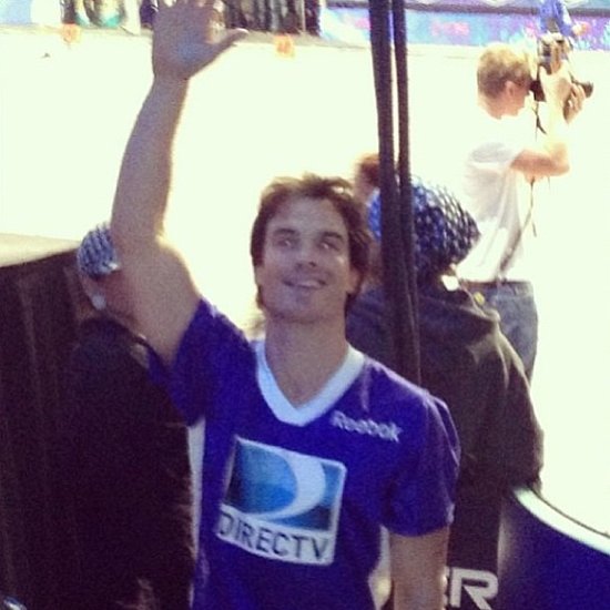 Nina Dobrev snapped a photo of Ian Somerhalder during a pre-Super Bowl celebrity football game in New Orleans.
Source: Instagram user ninadobrevpriv
Nina Dobrev snapped a photo of Ian Somerhalder during a pre-Super Bowl celebrity football game in New Orleans.
Source: Instagram user ninadobrevpriv