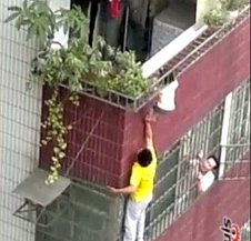 Toddler Saved from Certain Death by Getting His Head Caught (VIDEO)