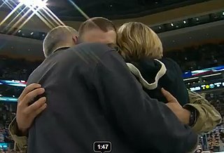 Soldier's Surprise Homecoming Brings Hockey Stadium To Tears