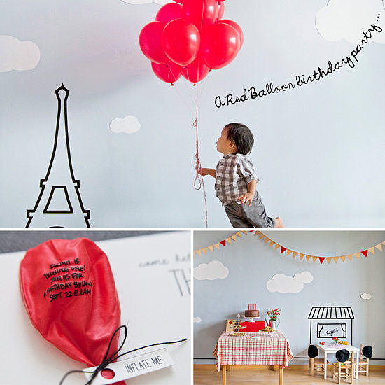 A Parisian, Red Balloon First Birthday Party A Parisian, Red Balloon First Birthday Party