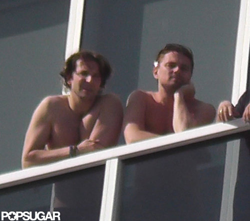 Buds Bradley Cooper and Leonardo DiCaprio hung out shirtless during a guys' getaway to Miami in February.
Source: Coleman-Raynor
Buds Bradley Cooper and Leonardo DiCaprio hung out shirtless during a guys' getaway to Miami in February.
Source: Coleman-Raynor