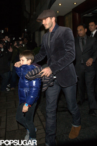 David Takes a Trench-Wearing Romeo to Dinner With Brooklyn and Cruz David Takes a Trench-Wearing Romeo to Dinner With Brooklyn and Cruz