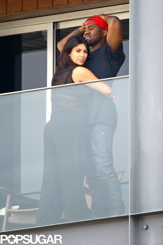 Kim Kardashian embraced Kanye West in Rio.
Kim Kardashian embraced Kanye West in Rio.