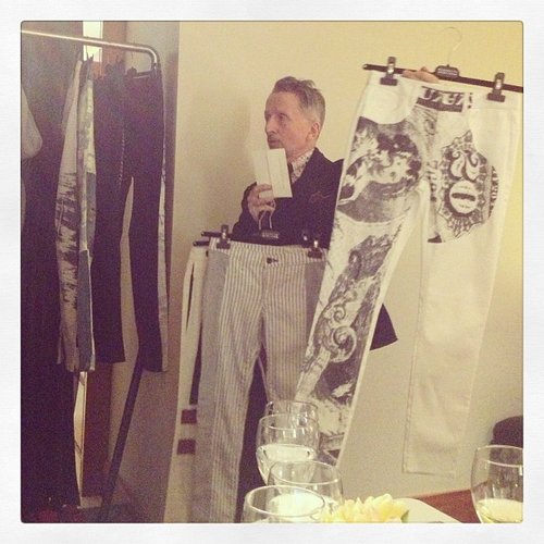 Simon Doonan offered up his printed-pant picks at Barneys New York.
Simon Doonan offered up his printed-pant picks at Barneys New York.