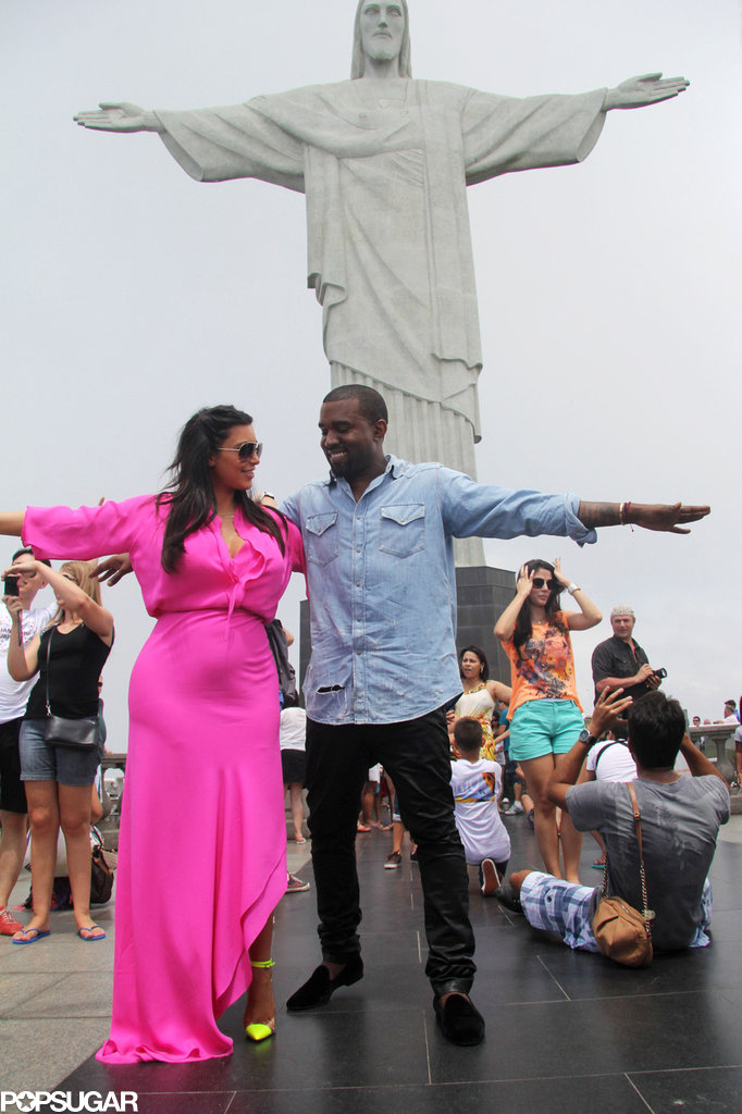 Kim Kardashian and Kanye West couldn't keep their eyes off each other as they posed for a photo at the Christ the Redeemer statue while vacationing in Rio de Janiero in February.
Kim Kardashian and Kanye West couldn't keep their eyes off each other as they posed for a photo at the Christ the Redeemer statue while vacationing in Rio de Janiero in February.