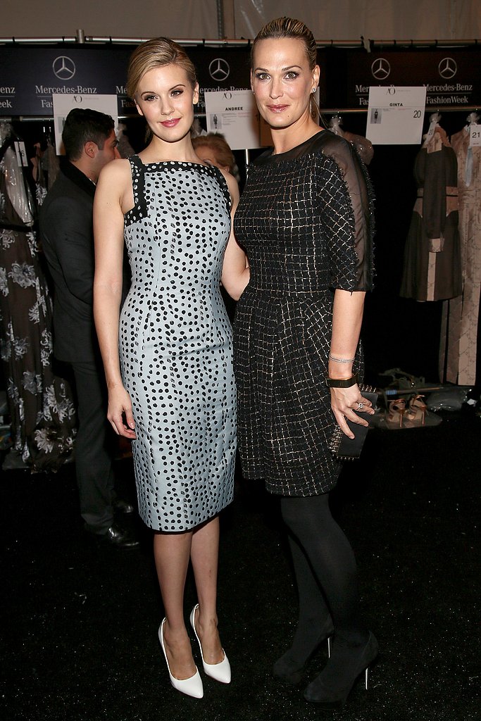 Maggie Grace and Molly Sims checked out Monday's Carolina Herrera show.
Maggie Grace and Molly Sims checked out Monday's Carolina Herrera show.
