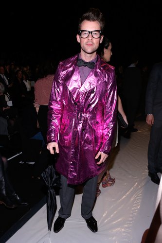 Brad Goreski wore a pink metallic coat on Sunday at the Carolina Herrera fashion show.
Brad Goreski wore a pink metallic coat on Sunday at the Carolina Herrera fashion show.