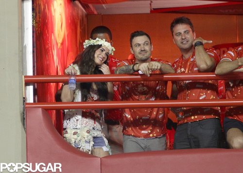 Megan Fox and Brian Austin Green Sneak a Carnival Kiss in Brazil Megan Fox and Brian Austin Green Sneak a Carnival Kiss in Brazil