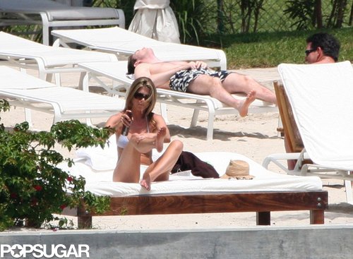 Jennifer Aniston wore a white suit during an April 2008 trip to Florida.
Jennifer Aniston wore a white suit during an April 2008 trip to Florida.