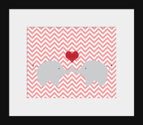 Animals get a contemporary upgrade with the zigzag pattern on this elephant love print ($13).
Animals get a contemporary upgrade with the zigzag pattern on this elephant love print ($13).