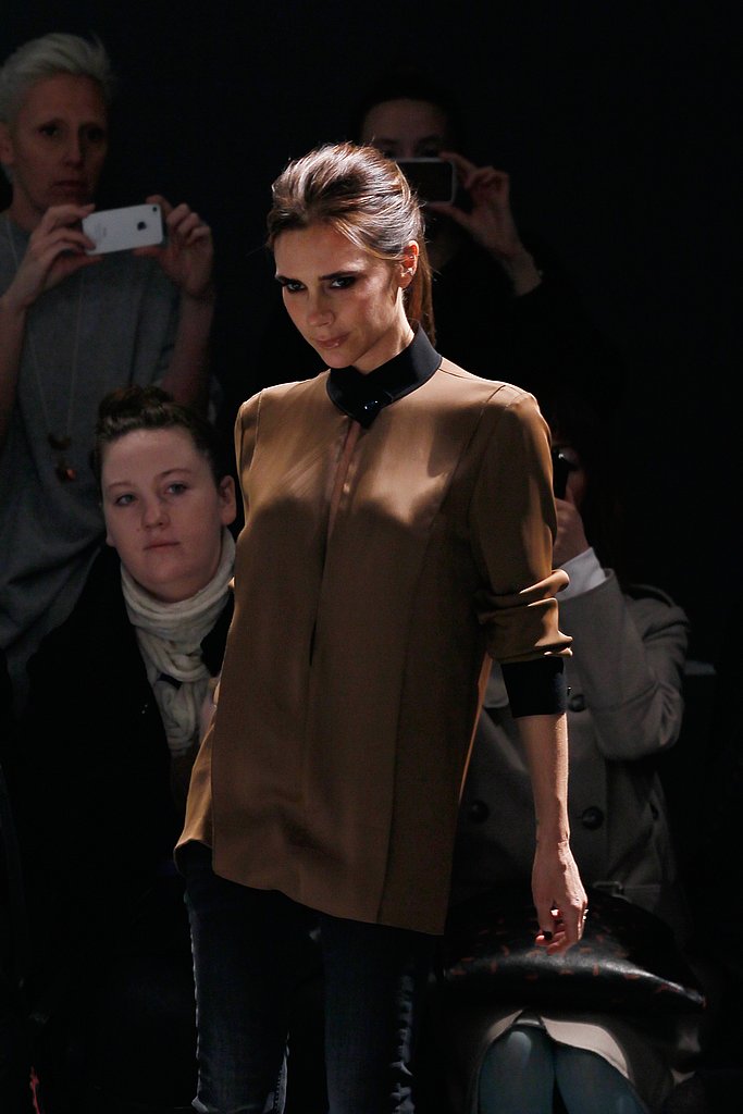 Victoria Beckham walked the runway after her successful Tuesday show in NYC.
Victoria Beckham walked the runway after her successful Tuesday show in NYC.