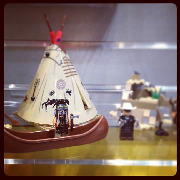 Lego has several sets tied to the upcoming Lone Ranger, including a minifigure that looks like Johnny Depp.
Lego has several sets tied to the upcoming Lone Ranger, including a minifigure that looks like Johnny Depp.
