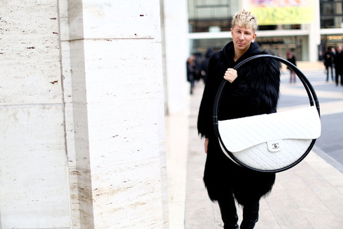 Kyle Anderson brought Chanel's hula-hoop bag from the runway to the street.
Kyle Anderson brought Chanel's hula-hoop bag from the runway to the street.