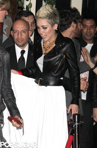Miley Gets Cute to Celebrate Her Cosmo Cover in NYC Miley Gets Cute to Celebrate Her Cosmo Cover in NYC