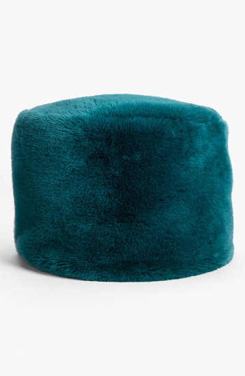 Create your own front-row seating with this teal-green faux-fur poof ($79, originally $118).
Create your own front-row seating with this teal-green faux-fur poof ($79, originally $118).