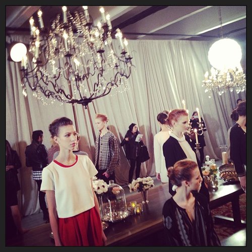 More NYFW chandeliers.
More NYFW chandeliers.