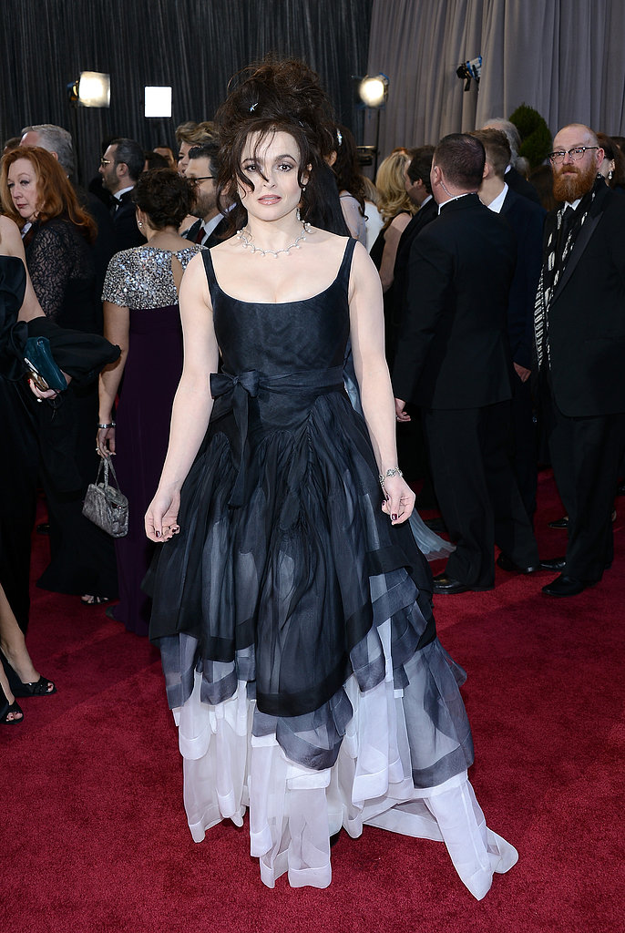 Helena Bonham Carter on the red carpet at the Oscars 2013.
Helena Bonham Carter on the red carpet at the Oscars 2013.