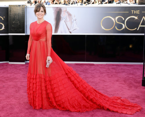 Sally Field on the red carpet at the Oscars 2013.
Sally Field on the red carpet at the Oscars 2013.