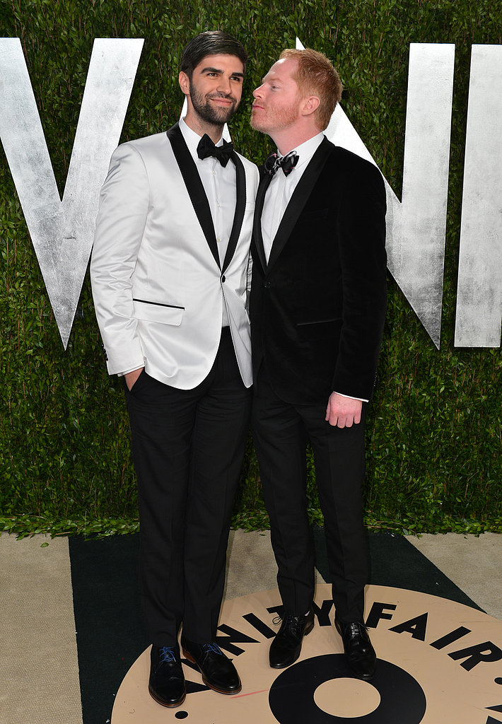 Jesse Tyler Ferguson and Justin Mikita arrived at the Vanity Fair Oscar party on Sunday night.
Jesse Tyler Ferguson and Justin Mikita arrived at the Vanity Fair Oscar party on Sunday night.