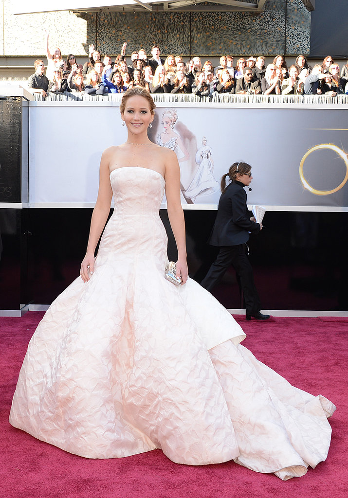 Jennifer Lawrence on the red carpet at the Oscars 2013.
Jennifer Lawrence on the red carpet at the Oscars 2013.