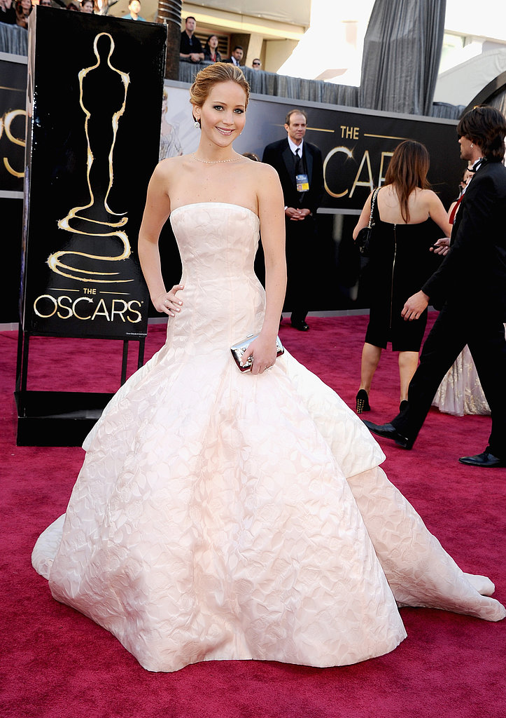 Jennifer Lawrence on the red carpet at the Oscars 2013.
Jennifer Lawrence on the red carpet at the Oscars 2013.
