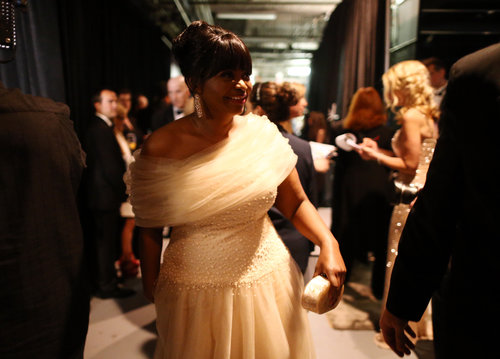 Octavia Spencer backstage at the 2013 Oscars.
Octavia Spencer backstage at the 2013 Oscars.