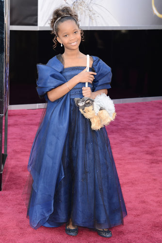 Quvenzhané Wallis on the red carpet at the Oscars 2013.
Quvenzhané Wallis on the red carpet at the Oscars 2013.
