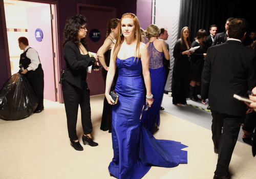 Isla Fisher backstage at the 2013 Oscars.
Isla Fisher backstage at the 2013 Oscars.