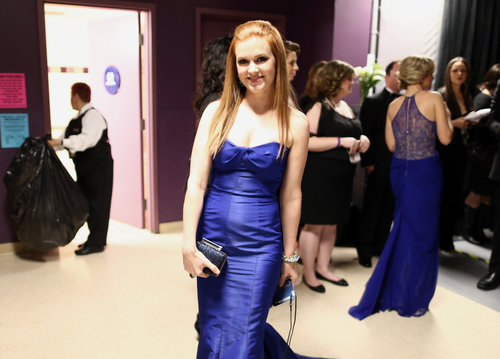 Isla Fisher backstage at the 2013 Oscars.
Isla Fisher backstage at the 2013 Oscars.