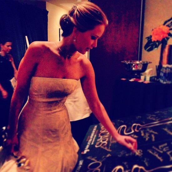 Jennifer Lawrence signed the winner's poster after being named best actress.
Source: Instagram user theacademy
Jennifer Lawrence signed the winner's poster after being named best actress.
Source: Instagram user theacademy
