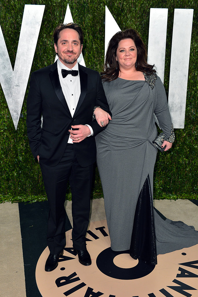 Melissa McCarthy and Ben Falcone arrived at the Vanity Fair Oscar party on Sunday night.
Melissa McCarthy and Ben Falcone arrived at the Vanity Fair Oscar party on Sunday night.