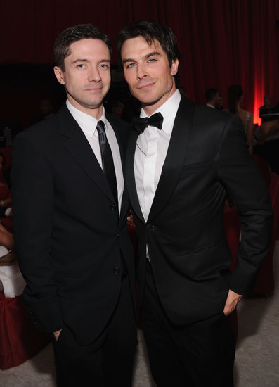 Ian Somerhalder and Topher Grace hung out at Elton John's Oscar party.
Ian Somerhalder and Topher Grace hung out at Elton John's Oscar party.