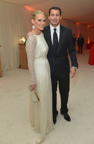 Molly Sims and husband Scott Stuber posed together at Elton John's Oscar party.
Molly Sims and husband Scott Stuber posed together at Elton John's Oscar party.