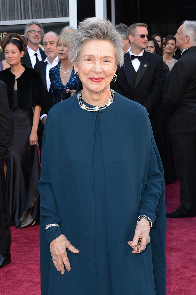 Emmanuelle Riva on the red carpet at the Oscars 2013.
Emmanuelle Riva on the red carpet at the Oscars 2013.