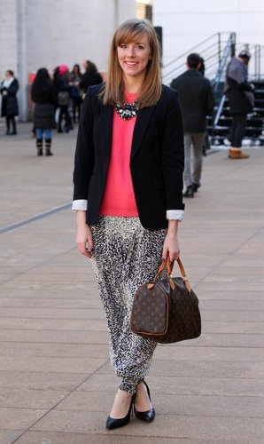 Black + White + Pops of Pink at NYFW