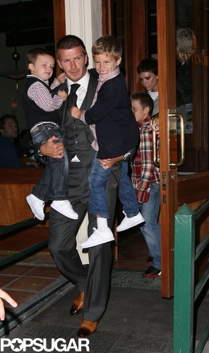 The Beckhams dressed up to dine out together in NYC in November 2008.
The Beckhams dressed up to dine out together in NYC in November 2008.
