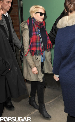 Michelle Williams departed Good Morning America in NYC.
Michelle Williams departed Good Morning America in NYC.