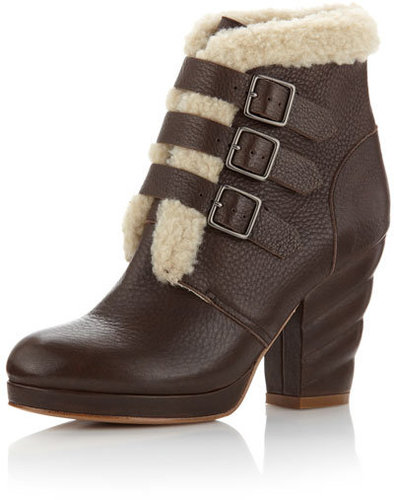 See by Chloe Shearling Buckle Bootie