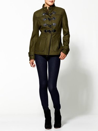 Tulle Stand Collar Toggle Coat