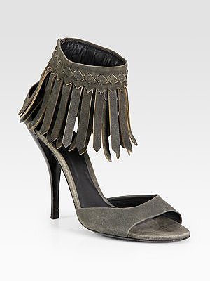 Bottega Veneta Suede Fringe Sandals