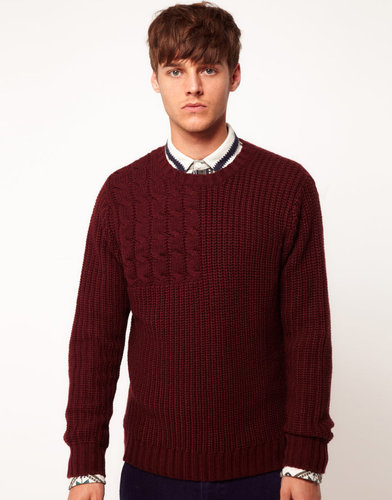 Requested Look: Oxblood Cable Knit Sweater