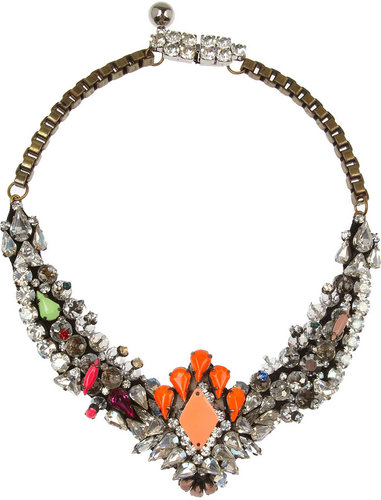 Shourouk Venus silver-plated Swarovski crystal necklace